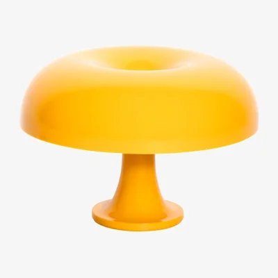 Made in Design Nessino Table lamp plastic material yellow / Ø 32 x H 23 cm - Reissue 1960s - Artemide