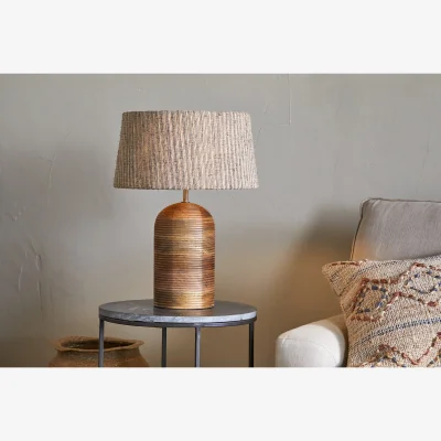 Nkuku nkuku Agua Grooved Table Lamp | Lamps | Natural