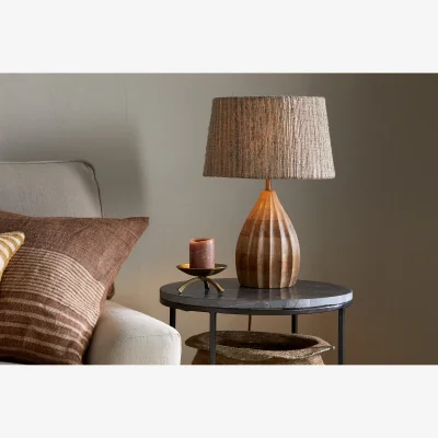 Nkuku nkuku Awaa Mango Wood Bedside Table Lamp | Lamps | Natural
