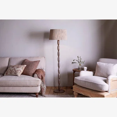 Nkuku nkuku Konali Mango Wood Floor Lamp | Lamps | Ash Stain