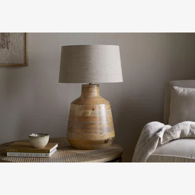 Nkuku nkuku Kayo Statement Table Lamp Mango Wood | Lamps | Natural
