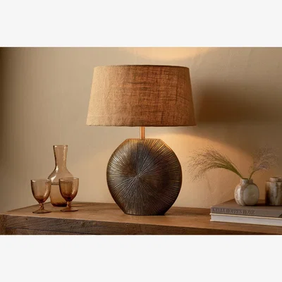 Nkuku nkuku Ramvas Etched Table Lamp | Lamps And Shades | Antique Brass