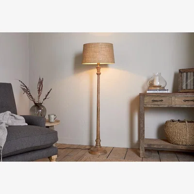 Nkuku nkuku Usha Classic Wooden Floor Lamp | Lamps | Natural