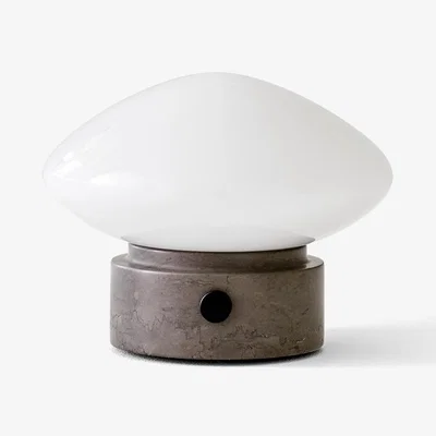 Nordic Nest &Tradition Mist AP21 portable lamp 12 cm Grigio Caldo-opal glass