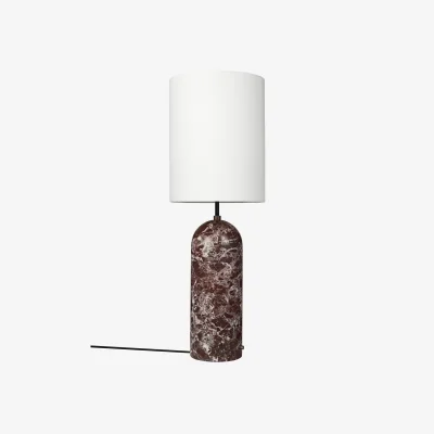 Nordic Nest GUBI Gravity XL floor lamp Maroon marble-white