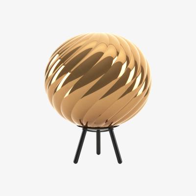 Nordic Nest Tom Dixon Whirl portable floor lamp Gold-black