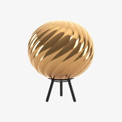 Nordic Nest Tom Dixon Whirl portable floor lamp Gold-black