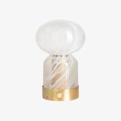 Nordic Nest Örsjö Belysning Essence Cloudy portable table lamp Brass-glass