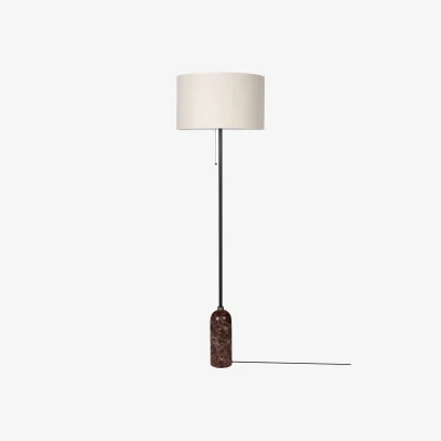 Nordic Nest GUBI Gravity floor lamp Maroon marble-canvas