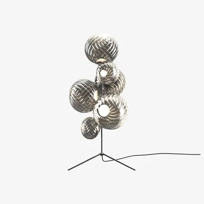 Nordic Nest Tom Dixon Whirl chandelier floor lamp Silver