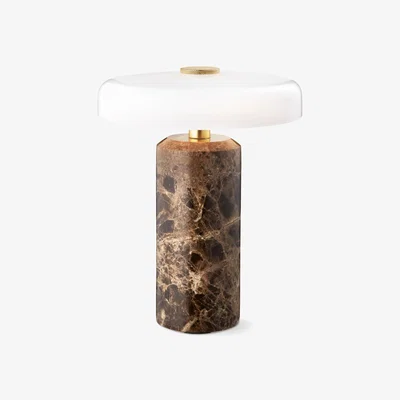 Nordic Nest Design By Us Trip table lamp Ø17x21 cm marble Dark emperador - glossy opal