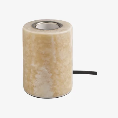 Nordic Nest Unison Marble lamp base Beige silk matte Ø8x10.5 cm