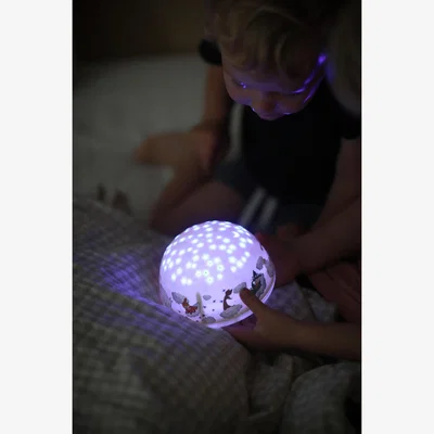 Nordic Nest Rätt Start Moomin night lamp with starry sky and music Yellow