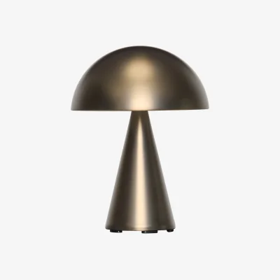 Nordic Nest Hübsch Mush portable table lamp Burnished brass 20 cm