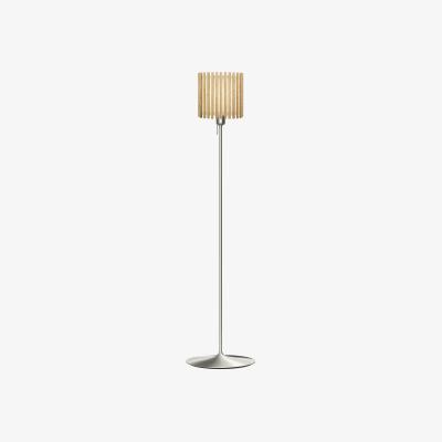 Nordic Nest Umage Komorebi floor lamp medium Square oak-Brushed steel