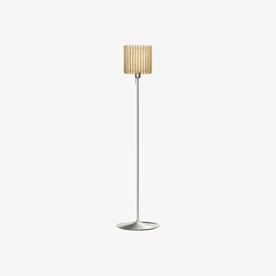 Nordic Nest Umage Komorebi floor lamp medium Square oak-Brushed steel