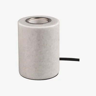 Nordic Nest Unison Marble lamp base White gloss Ø8x10.5 cm
