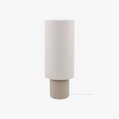 Nordic Nest Globen Lighting Florian floor lamp White bouclé/beige Ø30x80 cm