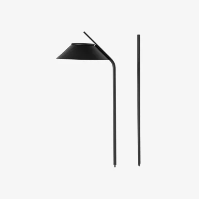 Nordic Nest Stelton Angle solar bollard light with stand Black