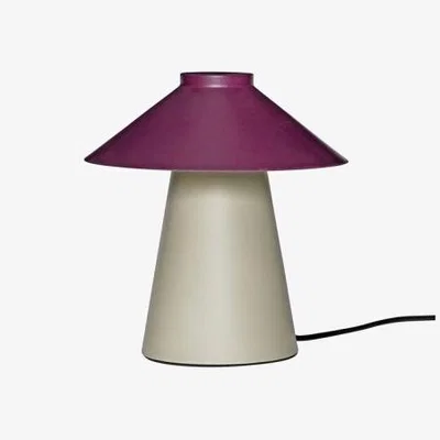 Nordic Nest Hübsch Chipper table lamp Ø25 cm Sand-burgundy