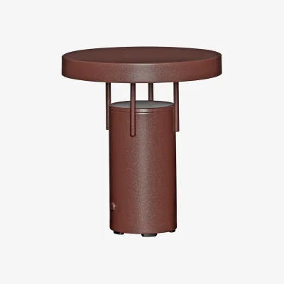Nordic Nest Hübsch BringMe portable table lamp Metallic burgundy mini 20 cm