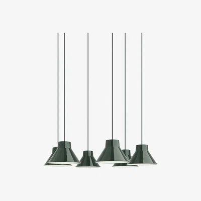 Nordic Nest Muuto Top Pendant Cluster 6 pendant Dark green Ø21 cm
