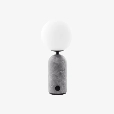 Nordic Nest Globen Lighting Torrano portable table lamp Gray marble