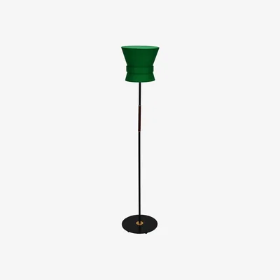 Nordic Nest Örsjö Belysning Bow floor lamp Black-emerald green small 147 cm