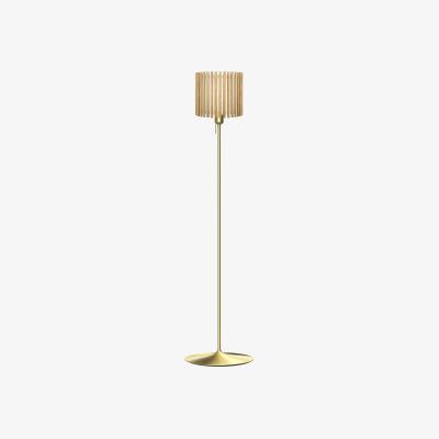 Nordic Nest Umage Komorebi floor lamp medium Circle oak-Brush brass