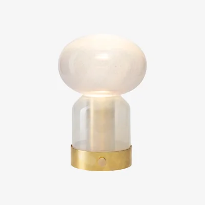 Nordic Nest Örsjö Belysning Essence Misty portable table lamp Brass-glass