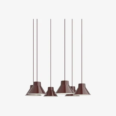 Nordic Nest Muuto Top Pendant Cluster 6 pendant Deep red Ø21 cm