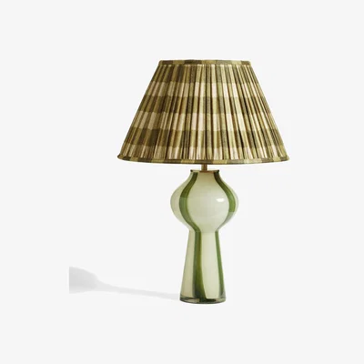 OKA OKA, Eleanor Glass Table Lamp Base - Green, Table Lamps, Glass
