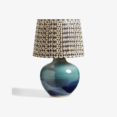 OKA OKA, Asteria Table Lamp - Marine Blue, Table Lamps, Ceramic