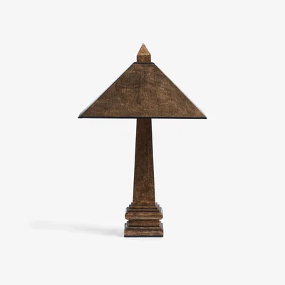 OKA OKA, Piraamid Table Lamp - Rubbed Bronze, Table Lamp