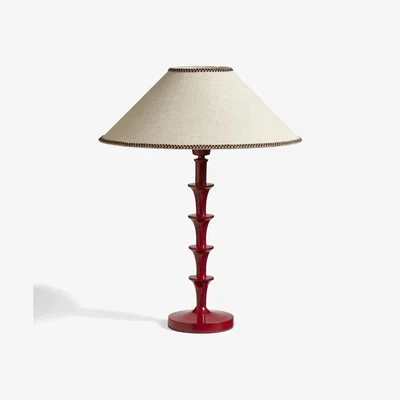 OKA OKA, Clara Table Lamp - Dark Red, Table Lamps, Metal