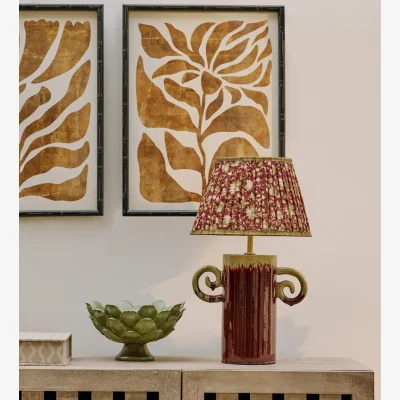OKA OKA, Rocaille Table Lamp Base - Red, Table Lamp