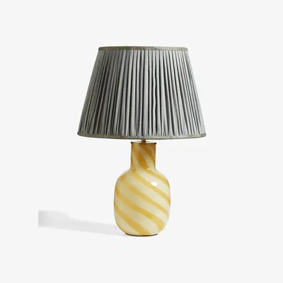 OKA OKA, Dobson Glass Table Lamp Base - Yellow, Table Lamps, Glass