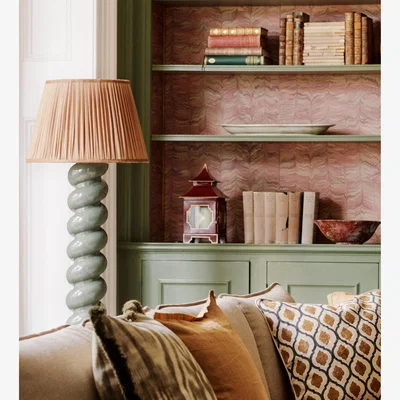 OKA OKA, Henshall Floor Lamp Base - Seafoam, Floor Lamp