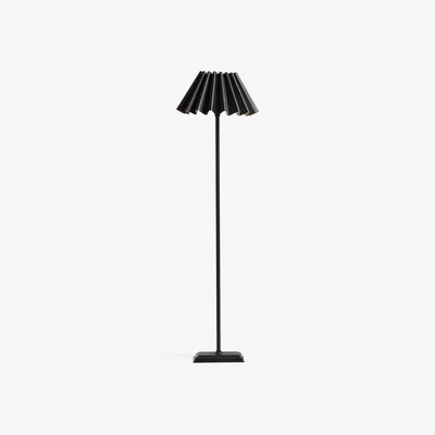 OKA OKA, Ripple Floor Lamp and Shade - Black/Gold, Floor Lamps, Iron
