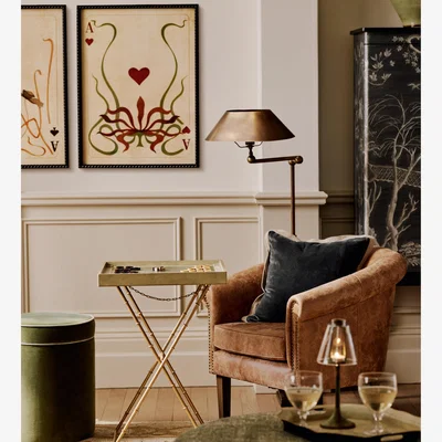 OKA OKA, Grisewood Task Floor Lamp - Antique Brass, Floor Lamp