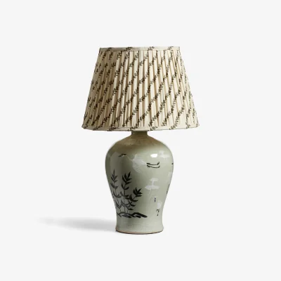 OKA OKA, Songnen Crane Table Lamp Base - Celadon, Table Lamp