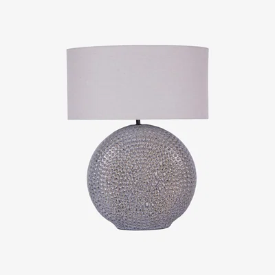 Olivia's Libra Interiors Lugo Ceramic Table Lamp Grey