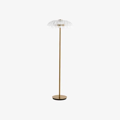 Olivia's Light & Living Fungo Glass & Gold Floor Lamp