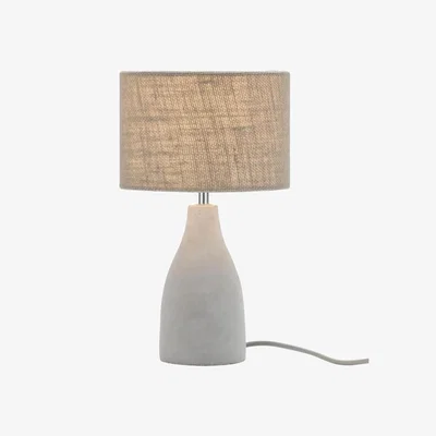 Downtown BHS Marcus Concrete Mini Table Lamp - Nickel In Grey