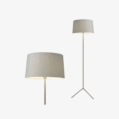 Downtown BHS Stassy Floor Lamp - Nickel/Grey