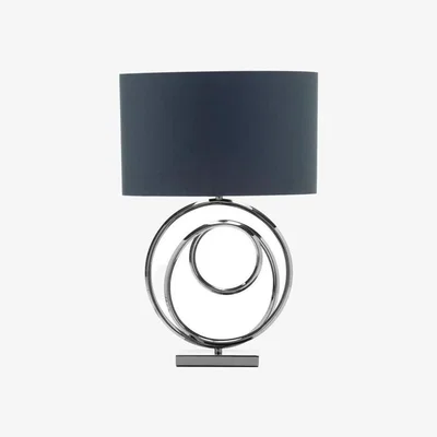 Downtown BHS Saturn Swirl Base Table Lamp - Dark Grey Shade
