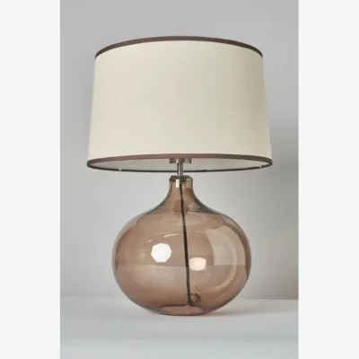Downtown BHS Petrice Mink Glass Ball Large Table Lamp - Brown