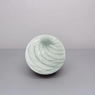 Downtown LGlow Misty Grey Glass Lamp 18cm