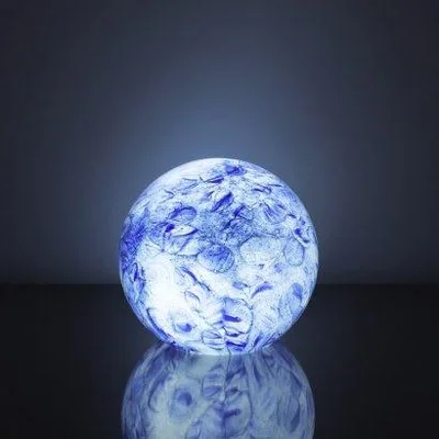 Downtown LGlow Colbalt Sky Glass Lamp 18cm In Cobalt