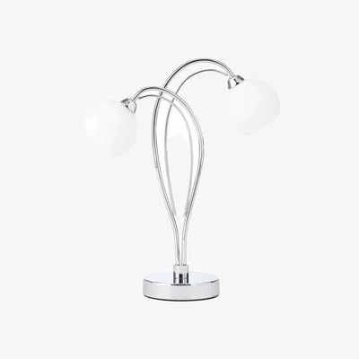 Downtown BHS Soni Table Lamp - Chrome/Opal